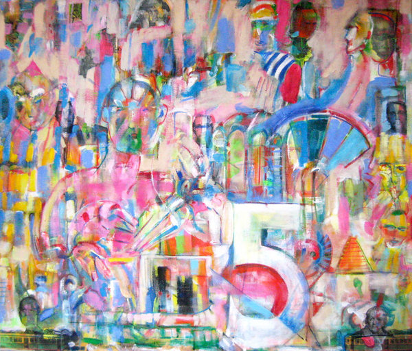 Geh nicht gelassen, Acryl/Leinwand Gemälde Nigel Packham, Hannover 110x130cm